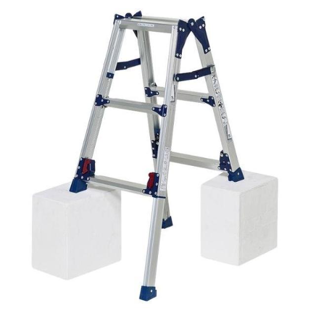 ピカコーポレーション 四脚アジャスト式はしご兼用脚立 かるノビ SCL-90A