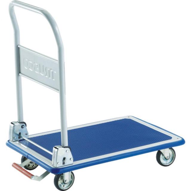 TRUSCO(トラスコ中山) プレス製台車 ドンキーカート 折りたたみ式740×480 ピン式固定車ストッパー付 101NKBの通販は 13,001円