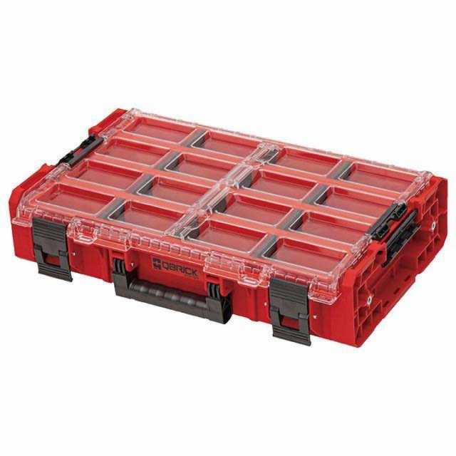 キューブリック QBRICK 超耐久 オーガナイザー XL 2.0 容量13.5L 赤 REDORGQXL2LBCCZEPG003 QS1 ONE 工具 収納 道具入れ ツール ボックスの通販は