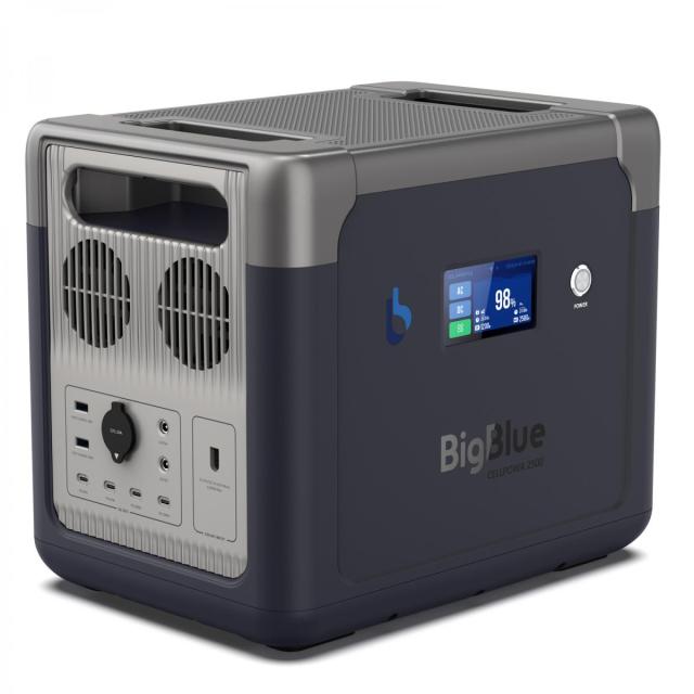 Bigblue リン酸鉄 携帯型ワット数 Cellpowa2500 1843Wh 576000mAh 2500W CP2500 通行手形スルー 非常用蓄電池 停電 身寄り用 小型 パウダーコンパクト 軽さ
