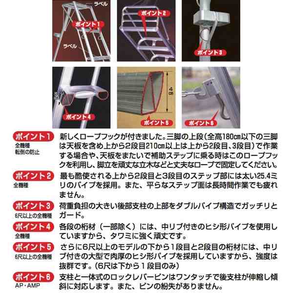 ハラックス｜HARAX アルステップ AP-6＜伸縮式＞ 信頼の日本製！アルミ