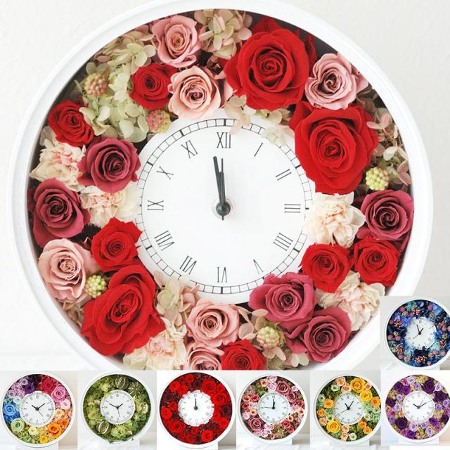 即日発送 16時〆切 ギフト 還暦祝い 女性 花時計 送料無料 プリザーブドフラワー 誕生日 結婚式 両親贈呈品 結婚祝い 新築祝い 引の通販はau Pay マーケット 花まりか