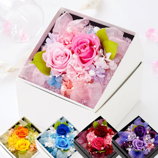 即日発送 16時〆切 母の日 ギフト 誕生日祝い フラワーボックス ジュエル Jewel プリザーブドフラワー 送料無料 贈り物 お誕生の通販はau Pay マーケット 花まりか