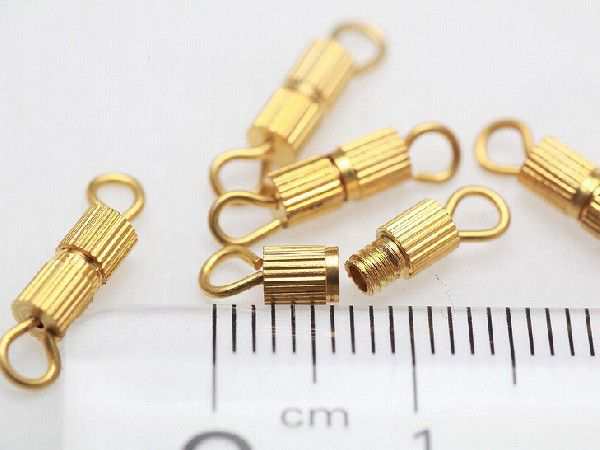 ネジ式クラスプ(約14×3mm)5個セット ゴールド ネジカン タルネジ バレルクラスプ 留め具 留め金具 ビーズパーツ 基礎金具 手芸材料の通販はau  PAY マーケット - アクセサリーパーツの店 紗や工房