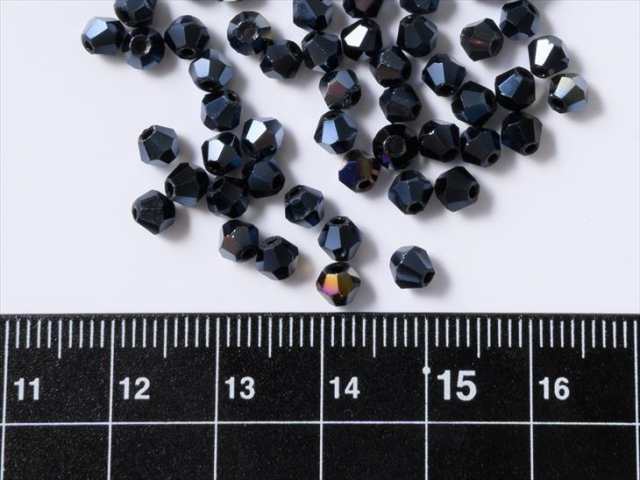 ガラスカットビーズ 高級クリスタルカットビーズ 約95個 約4mm 16面カット ブラッククリスタルAB(Black Crystal) 手芸  アクセサリー製作の通販はau PAY マーケット - アクセサリーパーツの店 紗や工房