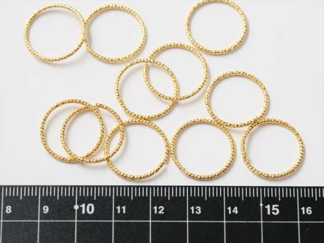 デザイン丸カン ニッケルフリー 変退色防止加工済 ゴールド 直径18mm 線径1.2mm 約10個 リング 基本 基本材料 マルカン キーホルダー  ネの通販はau PAY マーケット アクセサリーパーツの店 紗や工房 au PAY マーケット－通販サイト