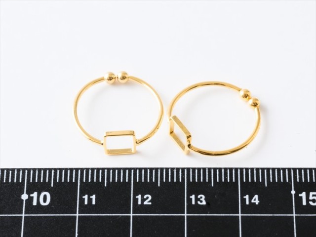 リングパーツ フレーム アクセサリー パーツ ゴールド 15.5mm 2個 スクエア リング 指輪 フリーサイズ リング金具 約1.6cm 問屋  リング台の通販はau PAY マーケット アクセサリーパーツの店 紗や工房 au PAY マーケット－通販サイト