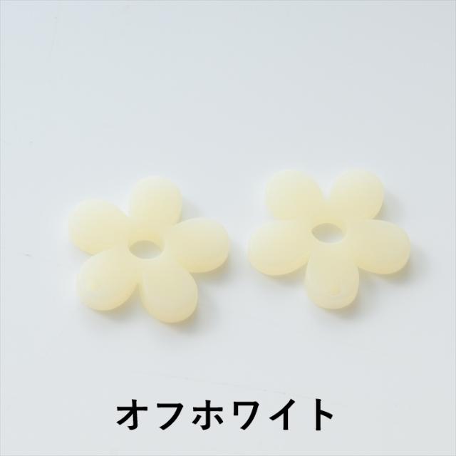 チャーム 花 POP アクリル 通し穴付 アクセサリーパーツ パーツ 22mm