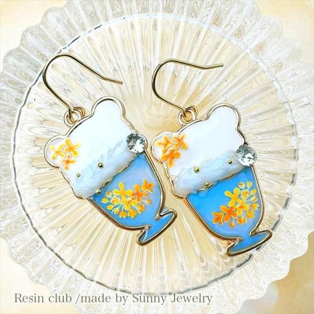 レジンアクセサリー　No.88 Resin club(レジンクラブ) 埋め込みレジンシール 金木犀 アクセサリー