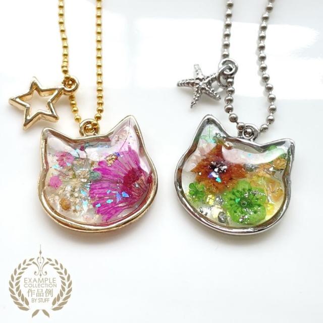 空枠 ねこのお顔 ゴールド 19.5mm 1個 アニマル 動物 どうぶつ 