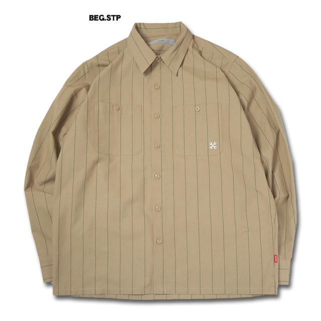 BLUCO(ブルコ)OL-0109 STANDARD WORK SHIRT L/S 7色(L.BLU/WHT/NVY/BLK/S.BLU.STP/OLV.STP/BEG.STP)_5