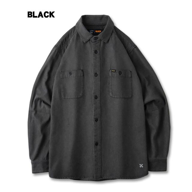 BLUCO(ブルコ) OL-11-001 8OZ DENIM WORK SHIRTS 3色(LIGHT INDIGO/BLACK/MEDIUM INDIGO)_2