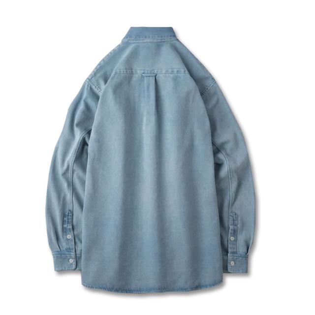 BLUCO(ブルコ) OL-11-002 8OZ DENIM B/D SHIRTS 3色(BLACK/MEDIUM INDIGO/LIGHT INDIGO)_4