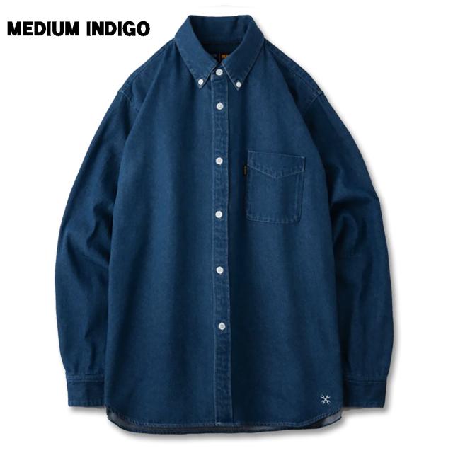 BLUCO(ブルコ) OL-11-002 8OZ DENIM B/D SHIRTS 3色(BLACK/MEDIUM INDIGO/LIGHT INDIGO)_2
