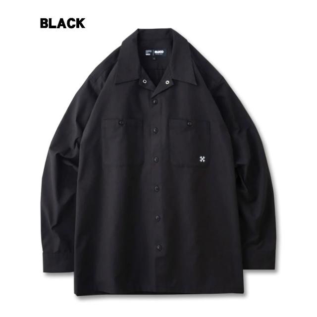 BLUCO(ブルコ) OL-11-109 STANDARD WORK SHIRTS L/S7色(BLK/NVY/BLU/KHK/WHT-STP/GRY-STP/SAX-STP)_1