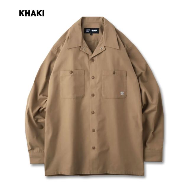 BLUCO(ブルコ) OL-11-109 STANDARD WORK SHIRTS L/S7色(BLK/NVY/BLU/KHK/WHT-STP/GRY-STP/SAX-STP)_4