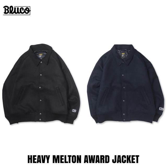 BLUCO(ブルコ) OL-31-046 HEAVY MELTON AWARD JACKET 2色(BLACK/NAVY)