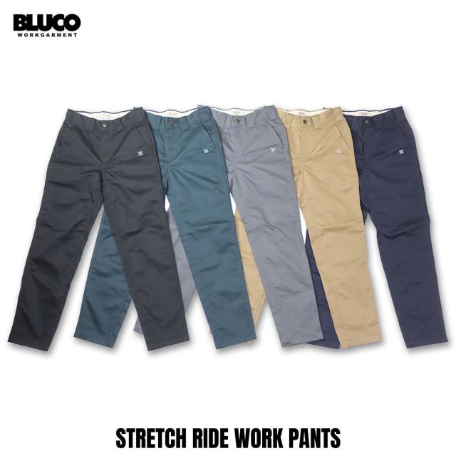 BLUCO(ブルコ) OL-41-001 STRETCH RIDE WORK PANTS 5色(BLACK/BLUCO BLUE/GRAY/KHAKI/NAVY)