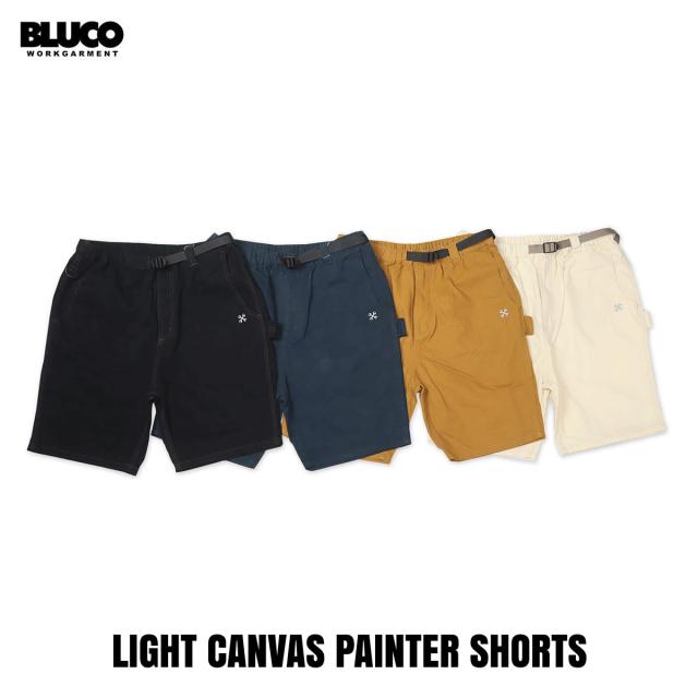 ☆送料無料セールプライス!! BLUCO(ブルコ) OL-45-008 LIGHT CANVAS PAINTER SHORTS 4色(BLACK/BLUCO BLUE/CAMEL/IVORY)