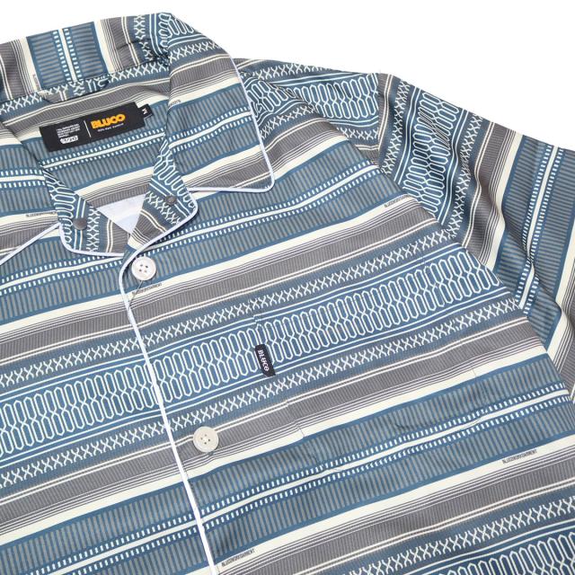 BLUCO(ブルコ) OL-21-009 POOLSIDE SHIRT S/S -MEXICAN- 3色(BROWN/BURGUNDY/SLATE)