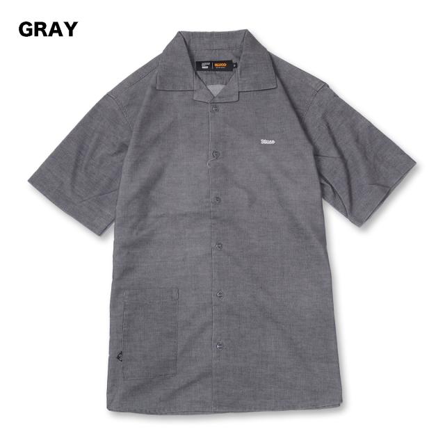 BLUCO(ブルコ) OL-21-019 ストレッチ サマーコールシャツ S/S 4色(BLACK/BLUE/GRAY/IVORY)_3