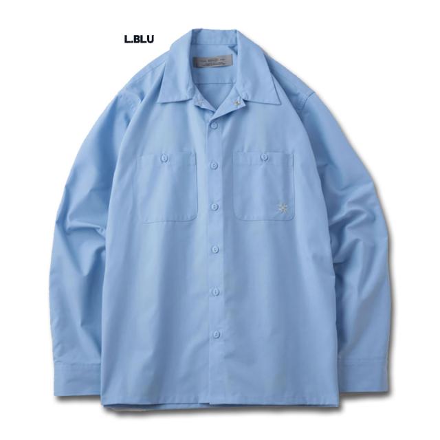 BLUCO(ブルコ)OL-0109 STANDARD WORK SHIRT L/S 7色(L.BLU/WHT/NVY/BLK/S.BLU.STP/OLV.STP/BEG.STP)_3