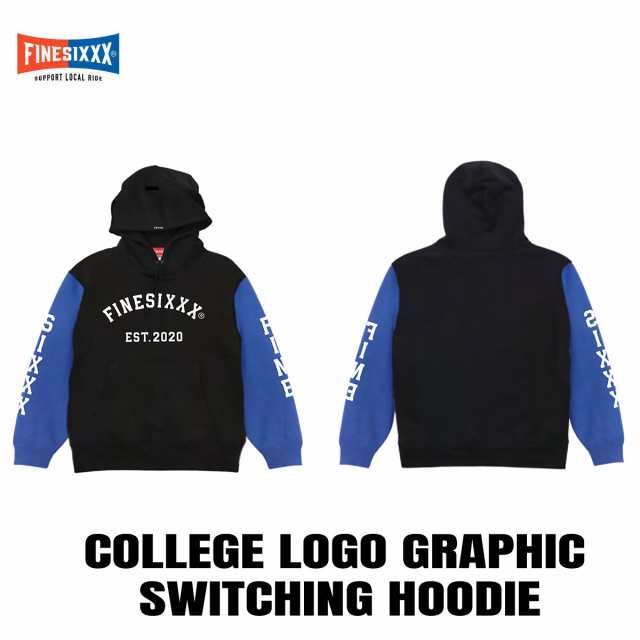 FINESIXXX(ファインシックス) COLLEGE LOGO GRAPHIC SWITCHING HOODIE