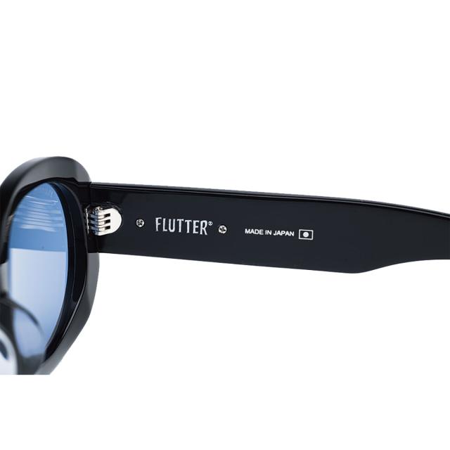 FLUTTER(フラッター) Acetate Narrow Oval Glasses ブラックフレームx