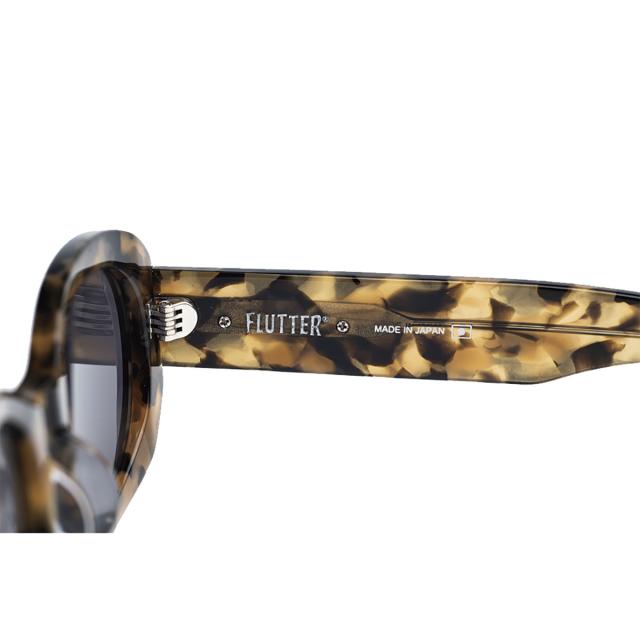 新品未使用FLUTTER フラッター サングラス DEMIフレームxブラック FLUTTER(フラッター) Acetate Narrow Oval Glasses DEMIフレームx