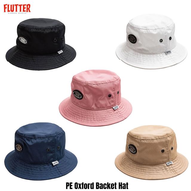 FLUTTER(フラッター) PE Oxford Backet Hat 5色(BLK/WHT/PNK/NVY/BEG)