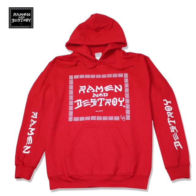 RAMEN＆DESTROY HOODE レッド の通販は