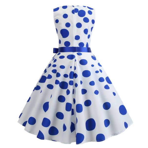 ワンピース スイングワンピース ノースリーブ 水玉 カワイイ ドレス ベルト付き お呼ばれ 結婚式 Aライン レトロ お洒落 大人可愛いの通販はau Pay マーケット サーフトリップ