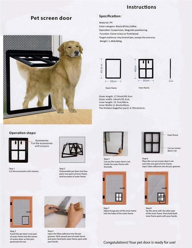 ペットドア 大型 犬 ペット出入り口 ドア 屋内 網戸専用 開閉自由 扉 ペット用の通販はau Pay マーケット ｈｕｋｉｈｏｕｓｅ