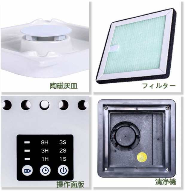 空気清浄灰皿 充電式 スモークレス灰皿 電動吸煙式灰皿 イオン発生器 脱臭 高性能HEPAフィルター搭載 10畳/空気清浄 タバコ専用の通販はau  PAY マーケット - ＨＵＫＩＨＯＵＳＥ