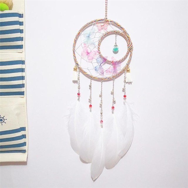 風鈴 羽 壁掛け 壁飾り 手作り風鈴 イルミネーション付き かわいい 羽飾り 夢のキャッチャー ホーム 窓の飾り 車 装飾 ピンク 白 手作りの通販はau Pay マーケット ｈｕｋｉｈｏｕｓｅ