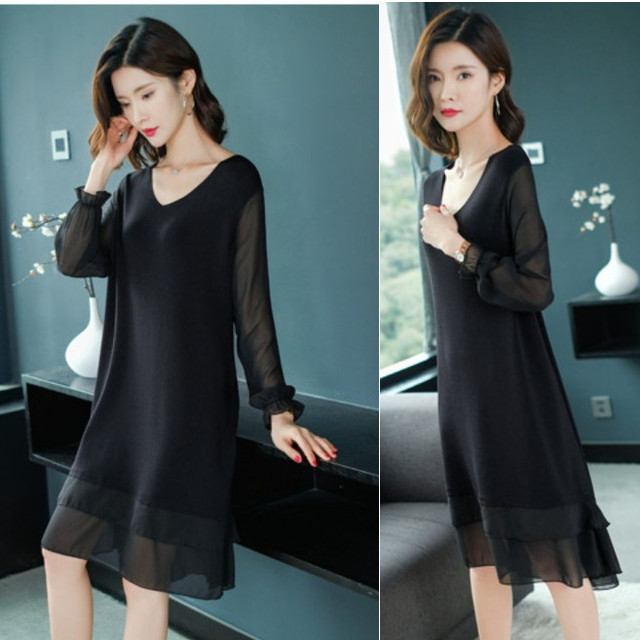 結婚式 ドレス パーティードレス お呼ばれ ワンピース 二次会 ドレス 長袖 大きいサイズ ブラックドレスの通販はau Pay マーケット Happy Dress Wowma店