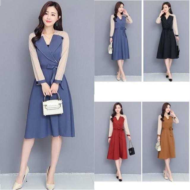 パーティードレス 結婚式 二次会 お呼ばれ ワンピース 袖あり お呼ばれドレス ドレス 代 30代 40代 長袖 大きいサイズの通販はau Pay マーケット Happy Dress Wowma店