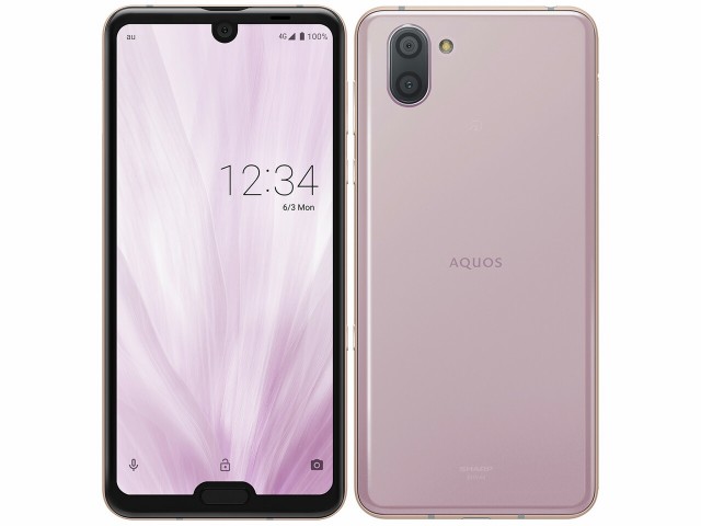 【中古】Aランク 【目立った傷や汚れなし】SIMロック解除済み 元au SHARP AQUOS R3 SHV44 ピンクアメジスト ネットワーク利用制限