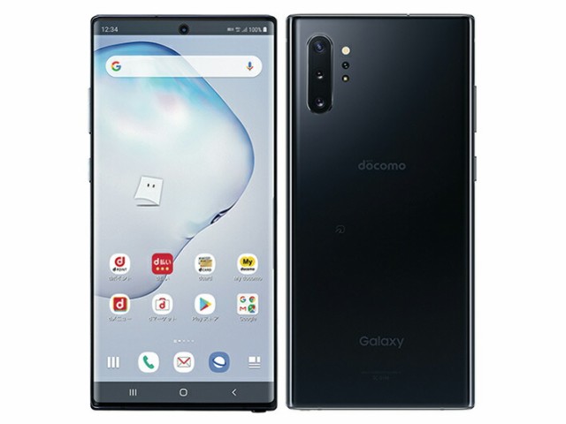 【中古】Aランク 【目立った傷や汚れなし】 SIMロック解除済み 元docomo SC-01M SAMSUNG Galaxy Note10+ 本体のみ オーラブラック