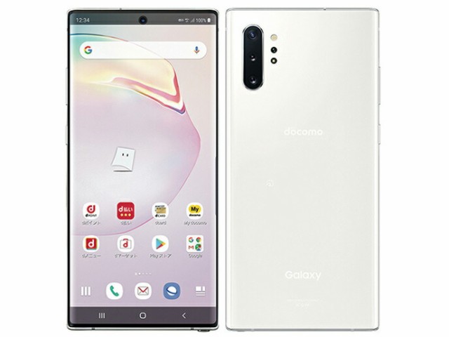 【中古】Aランク 【目立った傷や汚れなし】 SIMロック解除済み 元docomo SC-01M SAMSUNG Galaxy Note10+ 本体のみ オーラホワイト