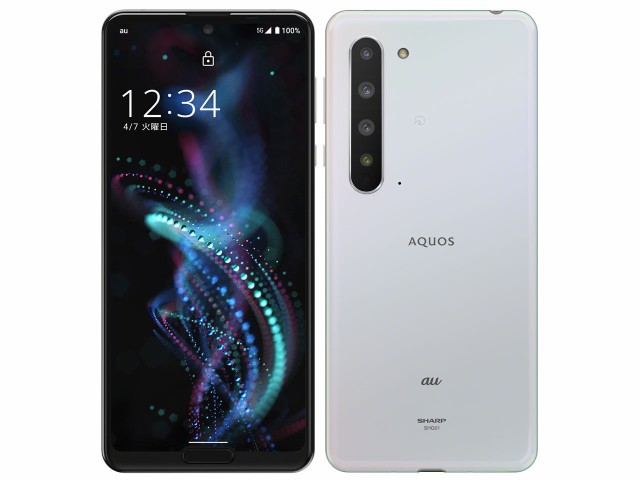 【中古】Cランク 【傷や汚れあり】 SIMロック解除済み 元au SHARP AQUOS R5G SHG01 オーロラホワイト 本体のみ 利用制限〇(白ロム)