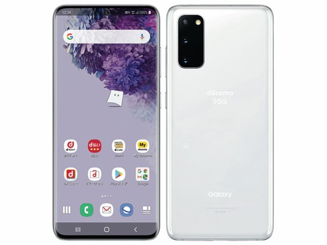 【中古】Aランク【目立った傷や汚れなし】SIMロック解除済み 元docomo SAMSUNG Galaxy S20 5G SC-51A クラウド ホワイト 本体のみ