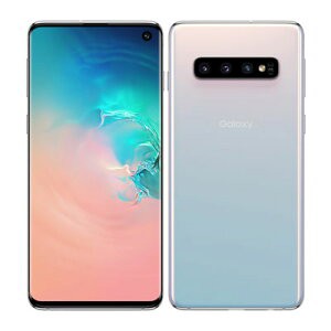 【中古】Bランク【やや傷や汚れあり】 SIMロック解除済　白ロム　 au Galaxy S10 SCV41 プリズムホワイト white SAMSUNG ネットワーク