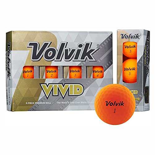 2022年 Volvik(ボルビック)ゴルフボール VIVID 22 オレンジ 1ダース(12 ...