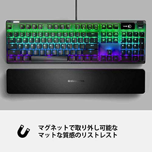 SteelSeries ゲーミングキーボード 有線 日本語配列 磁気ホール効果