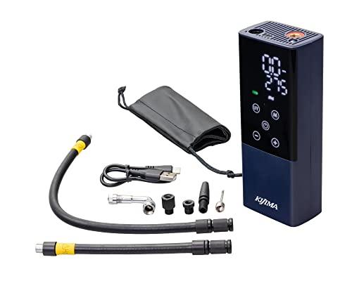 キジマ(Kijima) バイク 空気入れ 電動 スマートエアポンプ オールインワンモデル 自動車 自転車 ボール コンパクト 2000mah/7