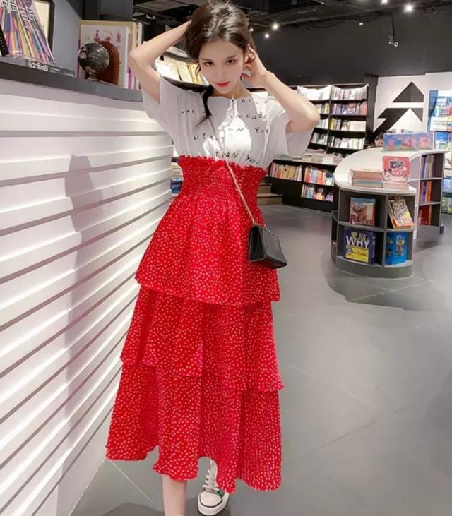 3カラー ドット フェイクツーピースワンピース ケーキスカート Tシャツ 水玉 半袖の通販はau Pay マーケット Miyabeautyblessing Au Pay マーケット店