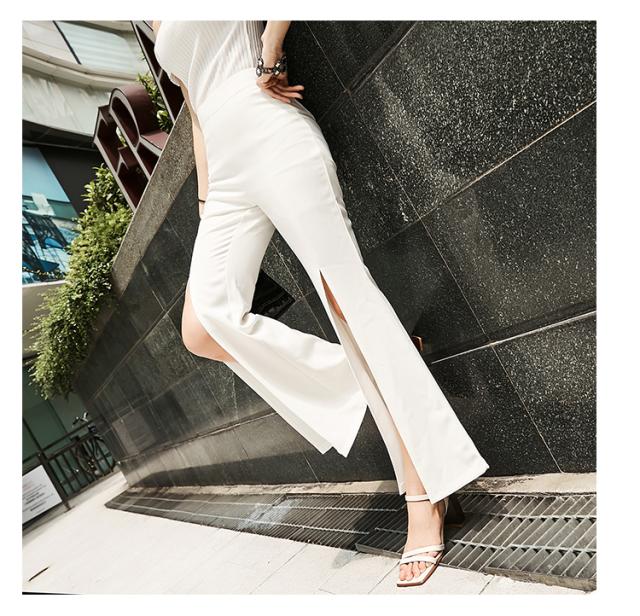 ２カラー ハイウエストパンツ ワイドパンツ スリット 韓国ファッションの通販はau Pay マーケット Miyabeautyblessing Au Pay マーケット店