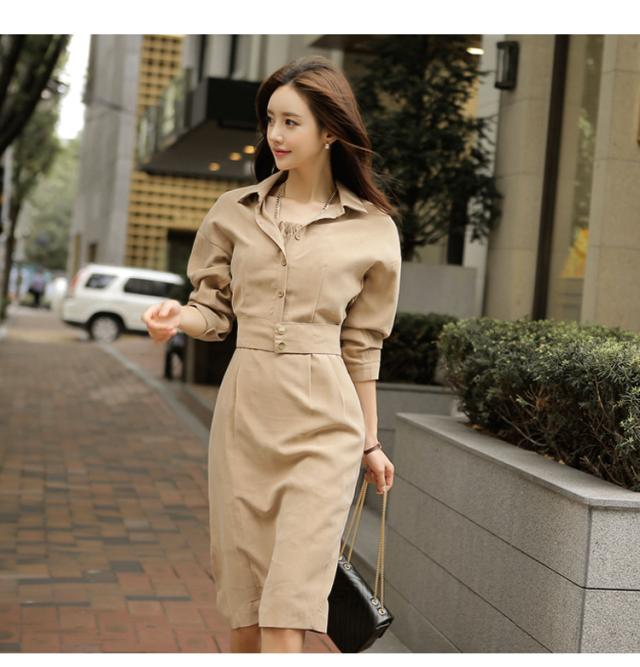 ハイウエストタイトスカートワンピース 七分袖 Vネック お呼ばれ オフィスカジュアルの通販はau Pay マーケット Miyabeautyblessing Au Pay マーケット店
