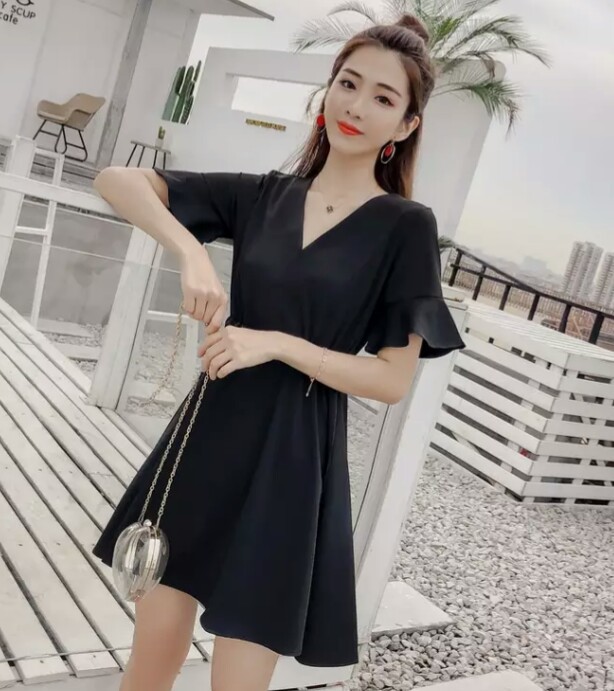 シフォンヘップバーンワンピース Vネックハイウエスト 大きいサイズの通販はau Pay マーケット Miyabeautyblessing Au Wowma 店